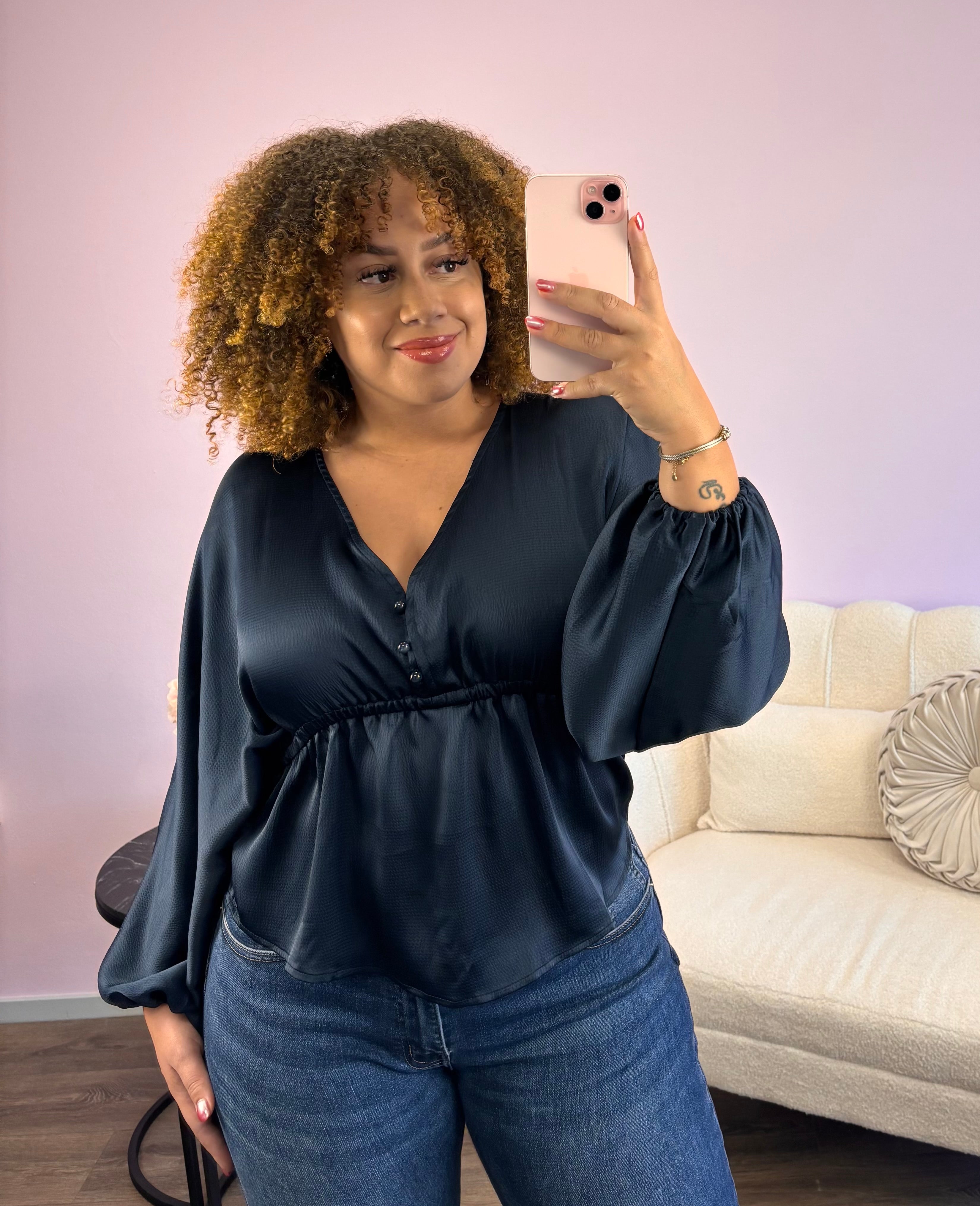 CELINE BLOUSE BLAUW