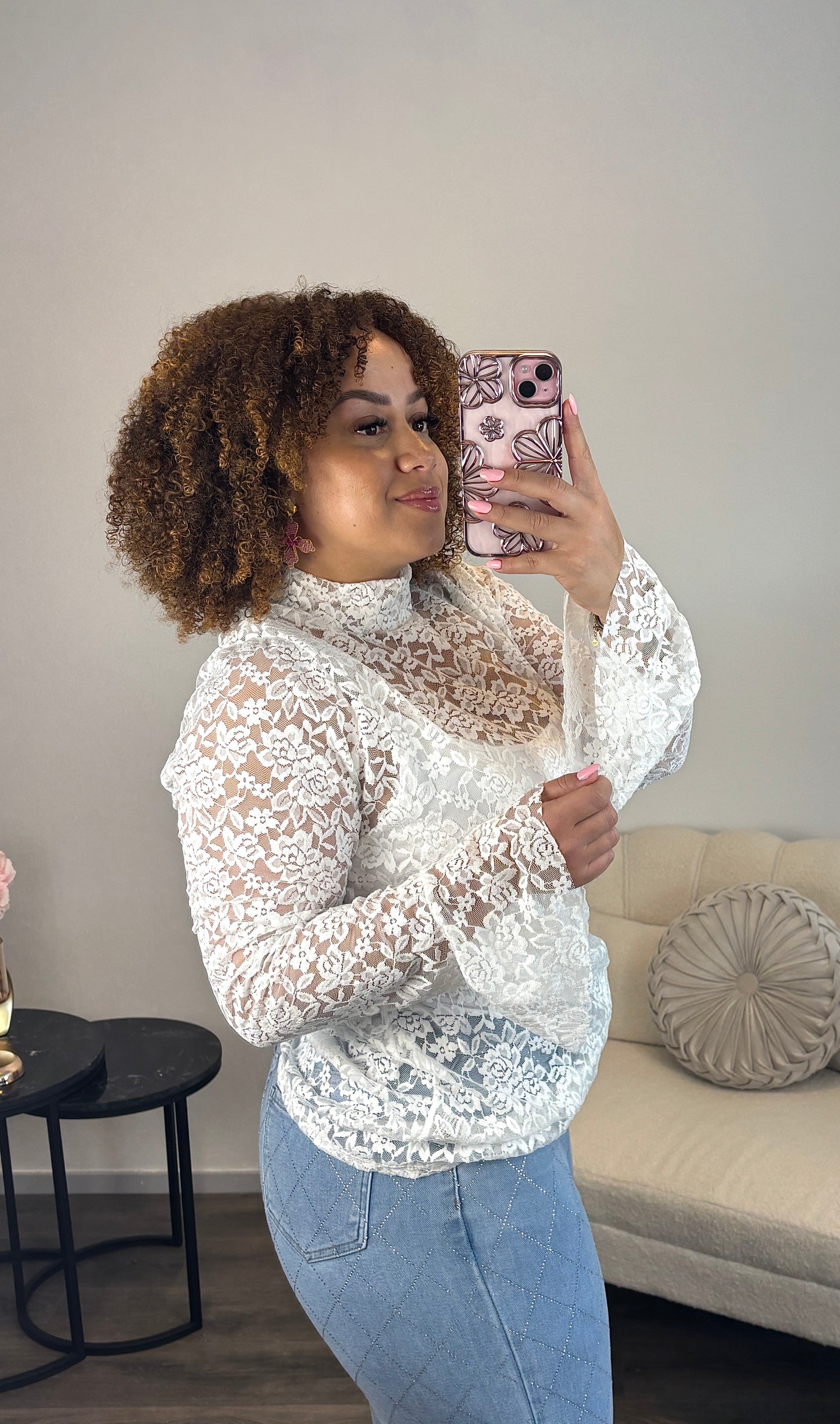 LACE TOP WHITE PLUS